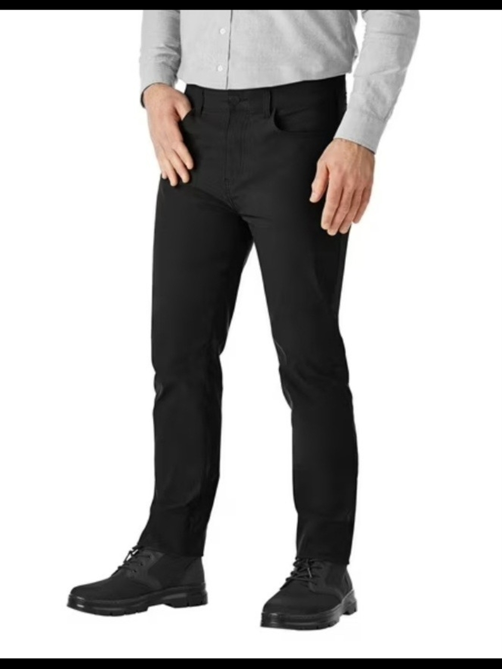 Members Mark Denali Travel Performance Mens Size 38 X 30 Straight Fit Pant Black